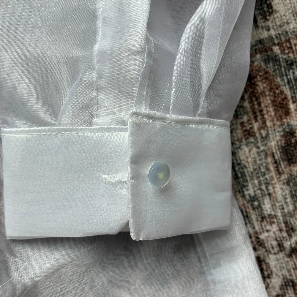 Prince Boys Barong Tagalog White Embroidered Formal Shirt NWT Size 18